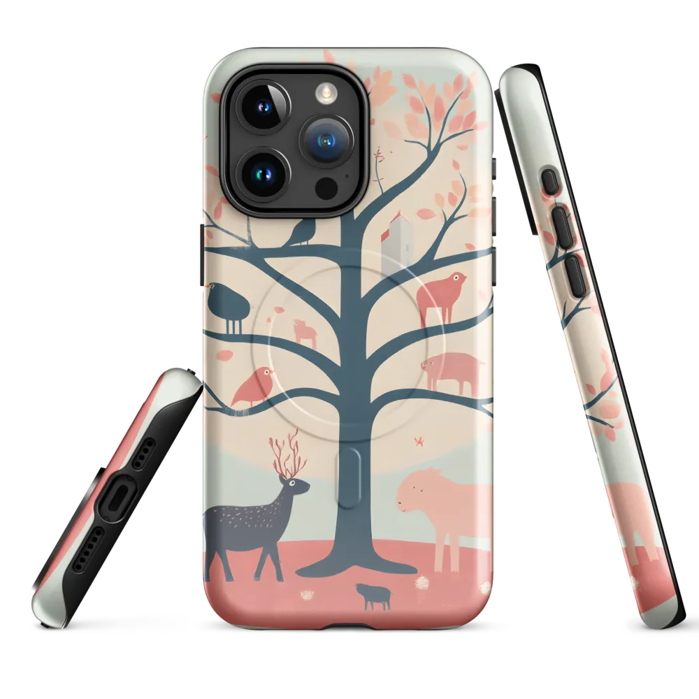 Whimsical Tree with Playful Creatures