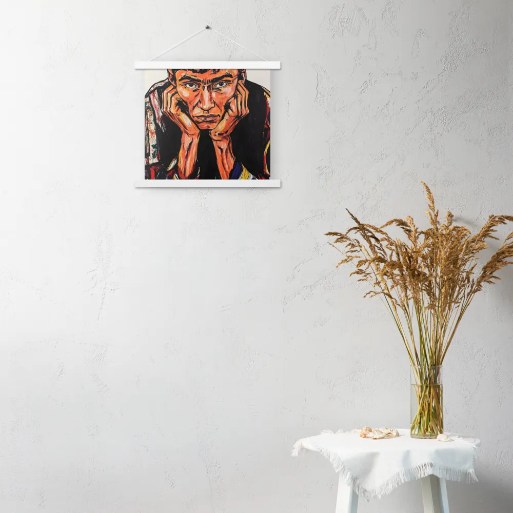 Contemplative Intensity: An Expressionist Portrait