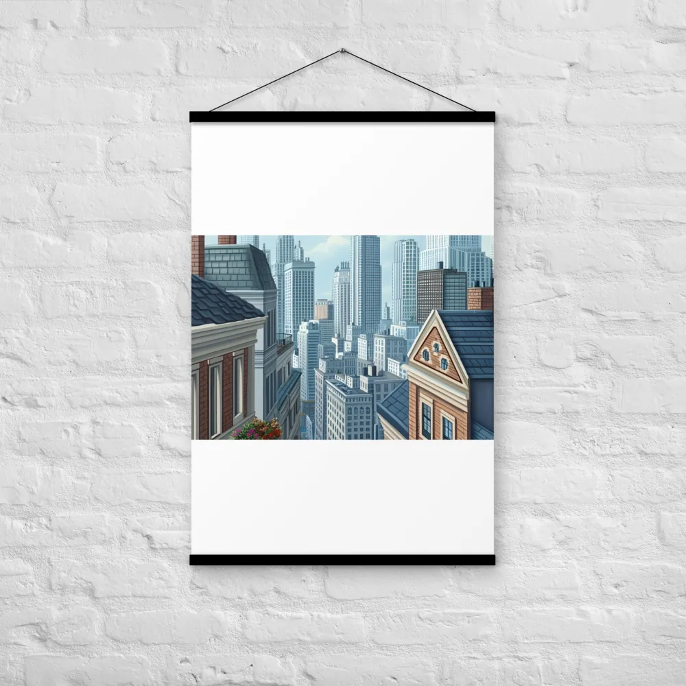 Urban Symphony | Poster With Black Wood Hanger | 24″×36″