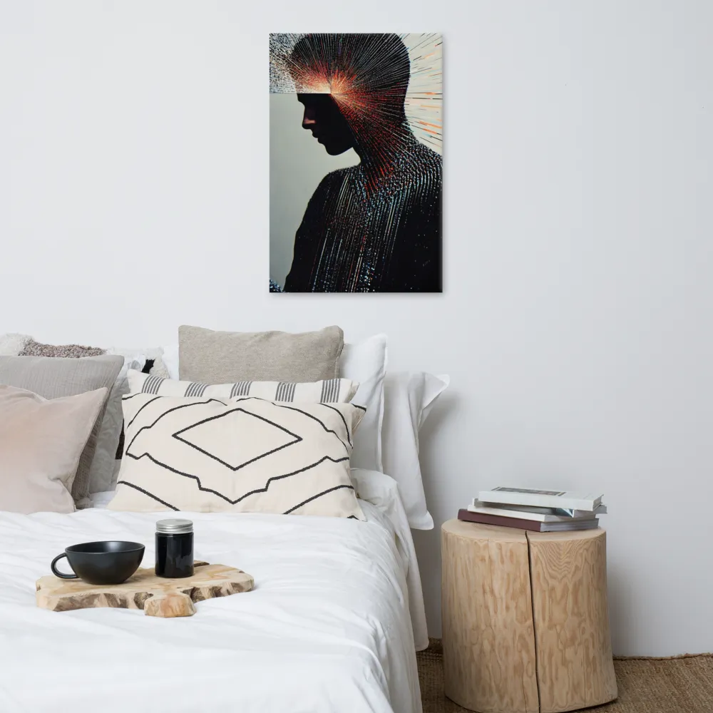 Radiant Reflection: An Abstract Journey of Thought | Canvas | 24″×36″
