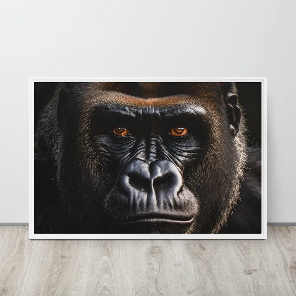 Majestic Gaze | Canvas with White Frame | 24″×36″