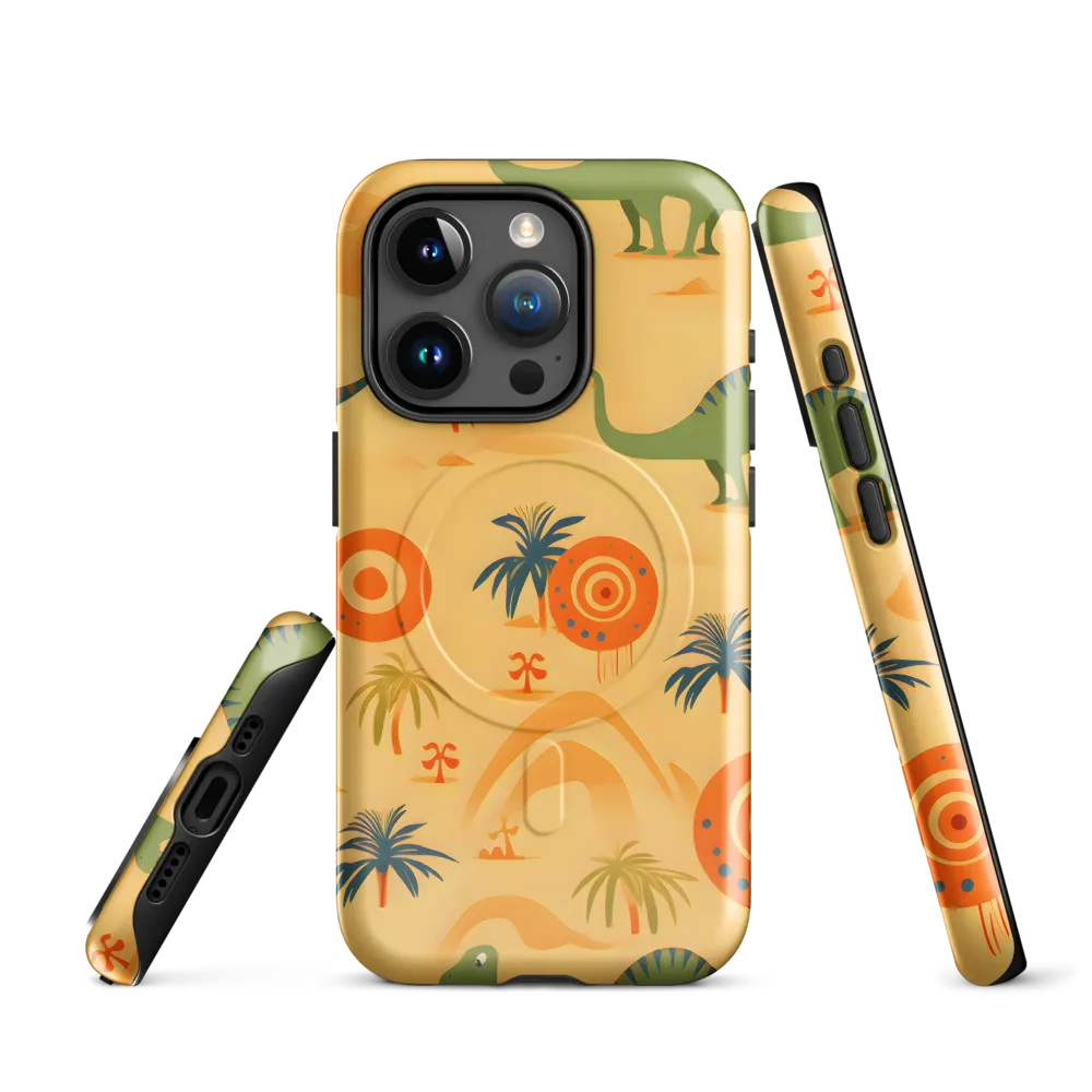 Prehistoric Playtime | Phone Case |  15 Pro | MagSafe® Tough Case | Glossy