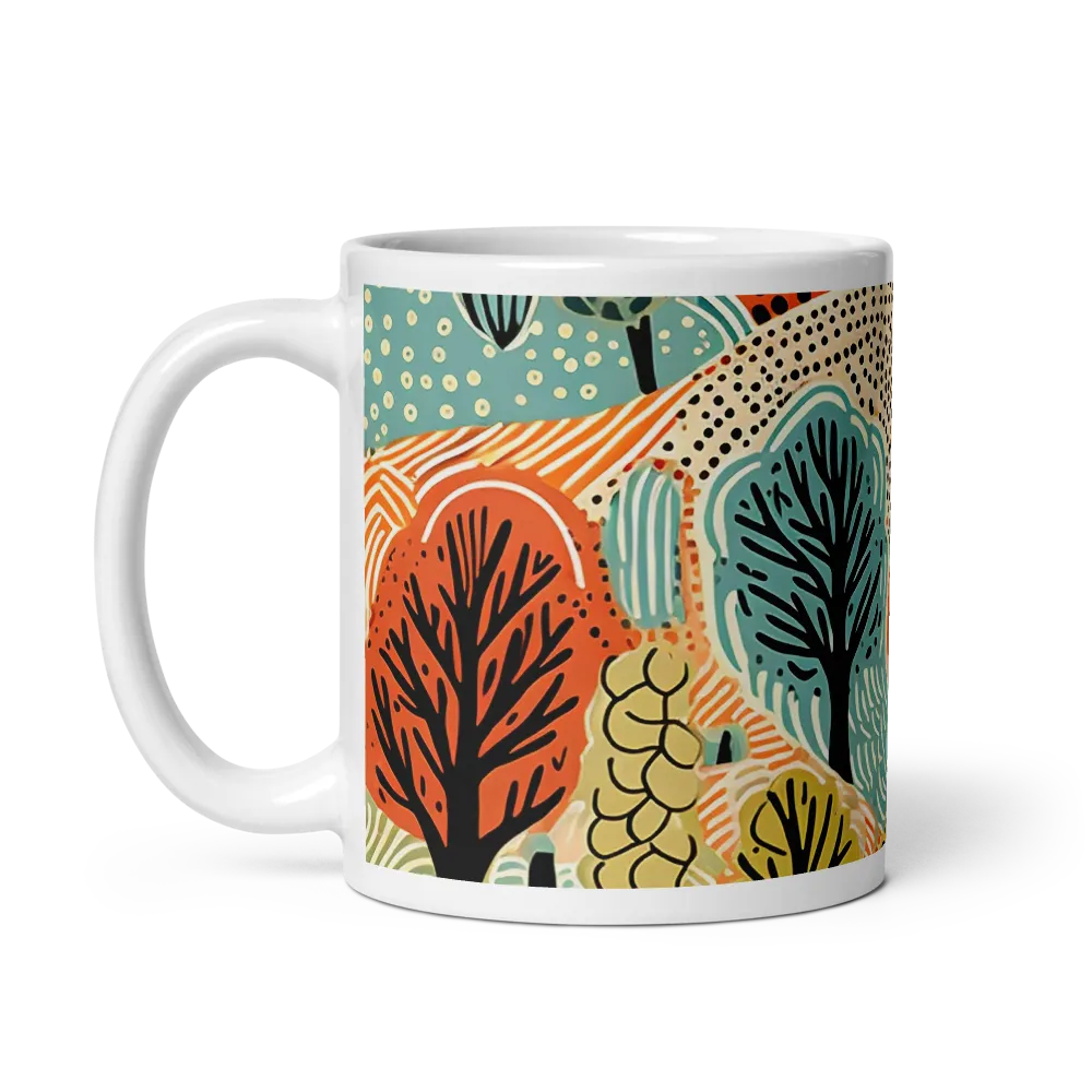 Whimsical Forest Patterns | Mug with White inside | 11 oz