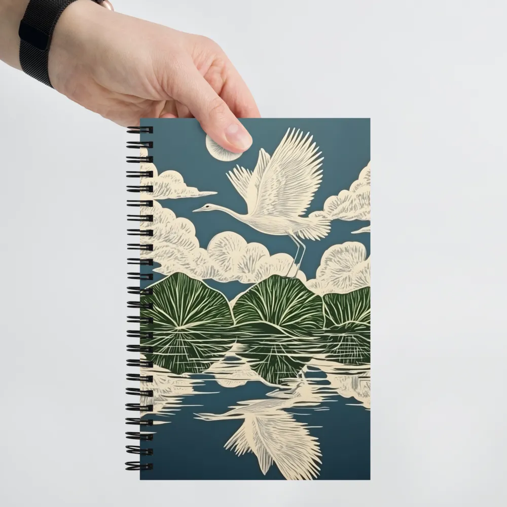 Ethereal Flight Over Water Lilies | Spiral Notebook