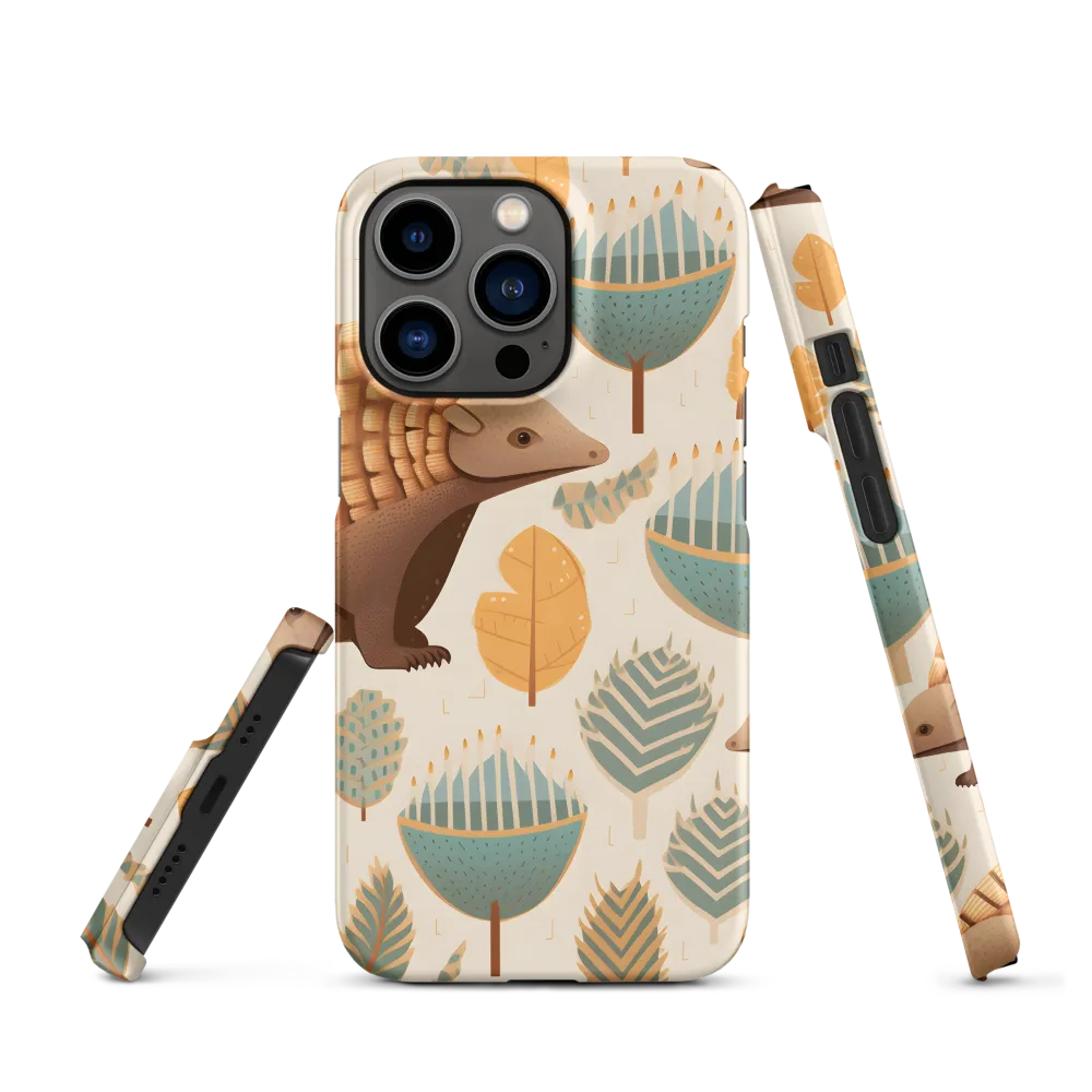 Pangolins in a Whimsical Habitat | Phone Case |  13 Pro | Snap Case | Matte