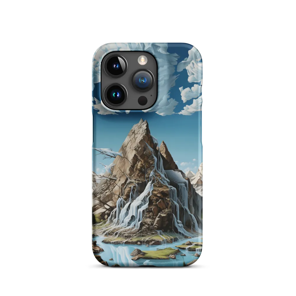 Majestic Cascade: A Mountain Masterpiece | Phone Case |  15 Pro | Snap Case | Matte
