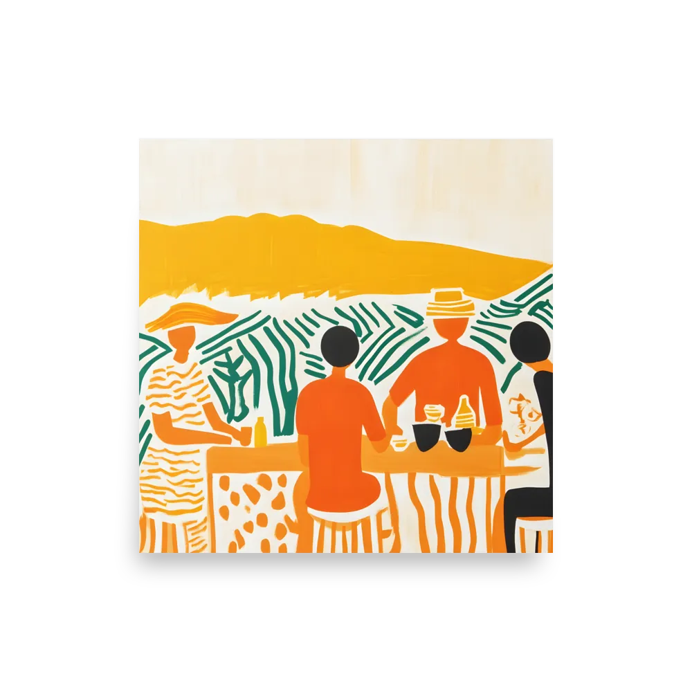 Summer Vibes: Café Conversations | Poster | 18″×18″