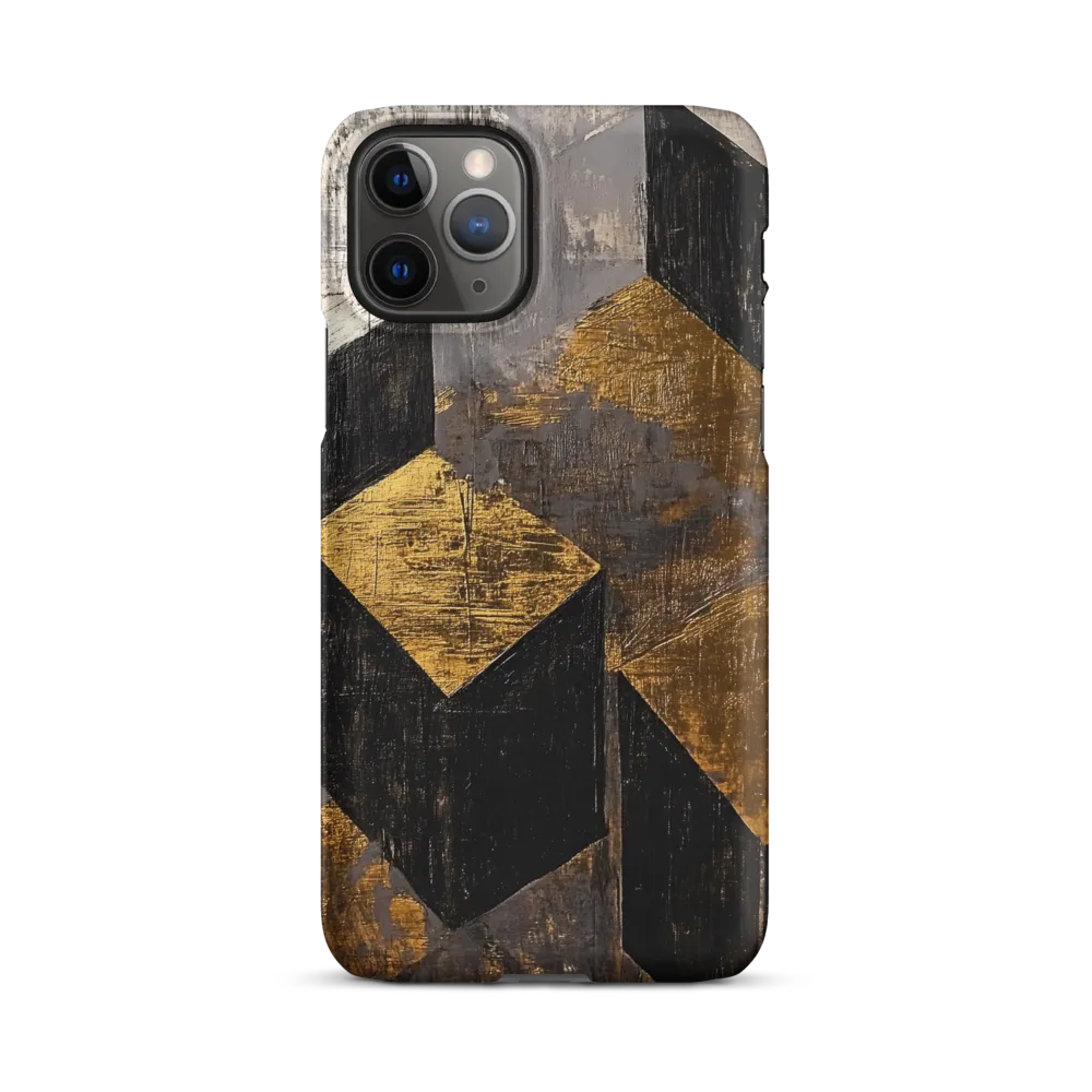 Geometric Harmony in Gold and Black | Phone Case |  11 Pro | Snap Case | Matte