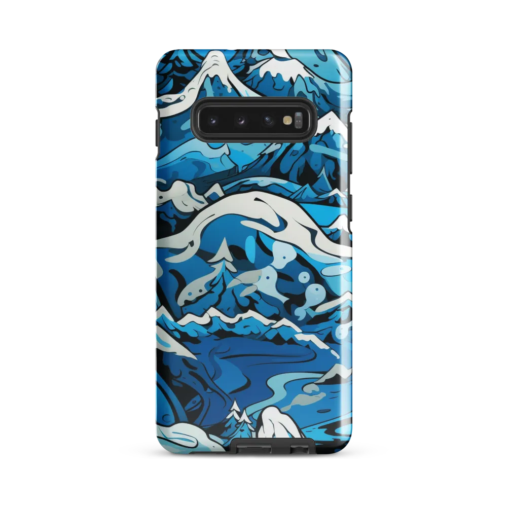 Frozen Harmony: A Blue Mountain Odyssey | Phone Case |  S10 Plus | Tough Case | Glossy