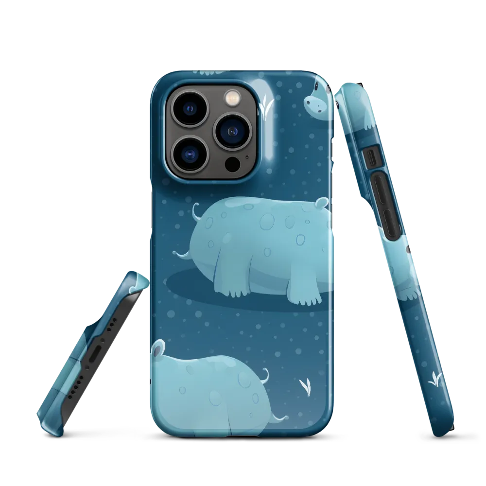 Whimsical Hippo Play | Phone Case |  14 Pro | Snap Case | Glossy