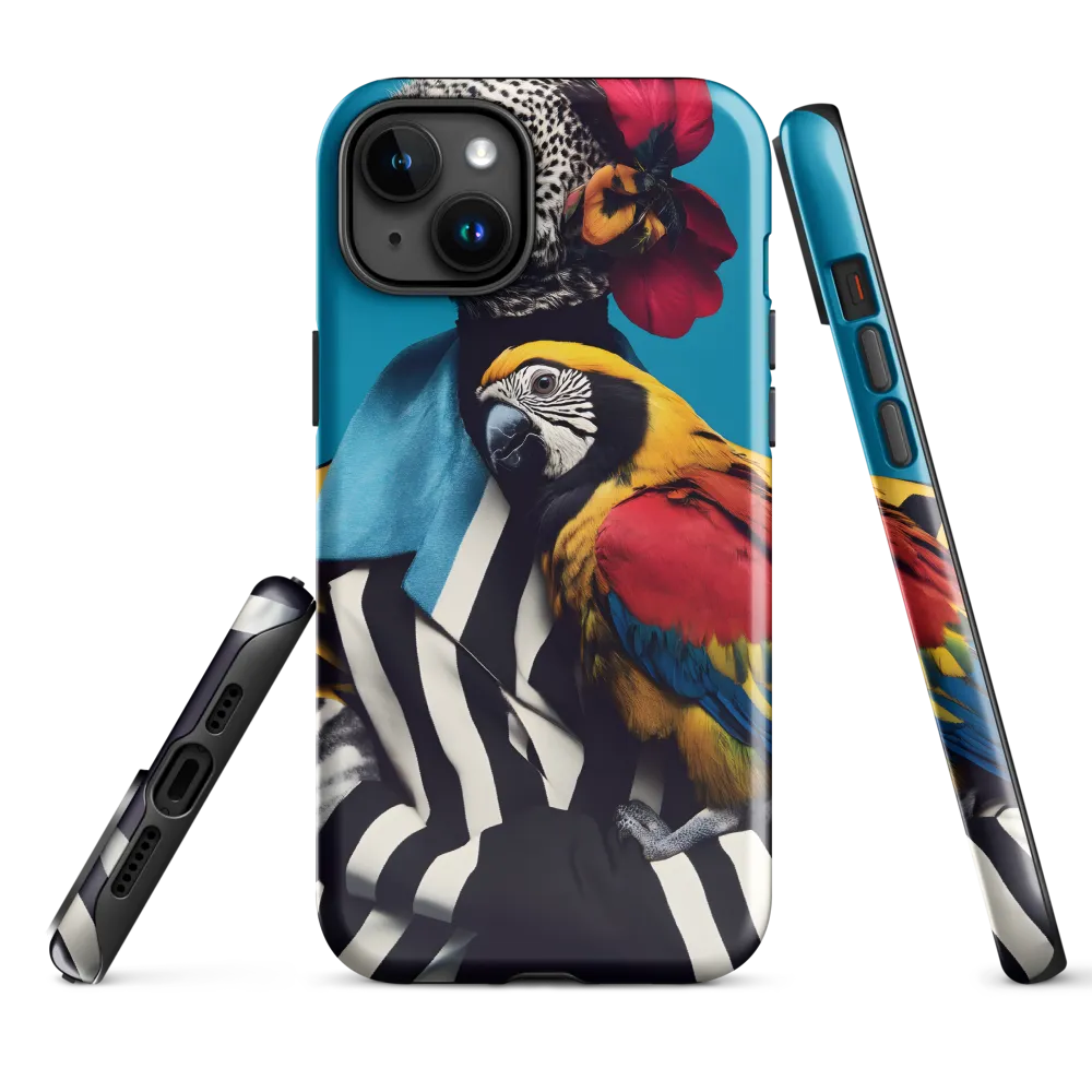 Vibrant Fusion of Flora and Fauna | Phone Case |  15 Plus | Tough Case | Glossy