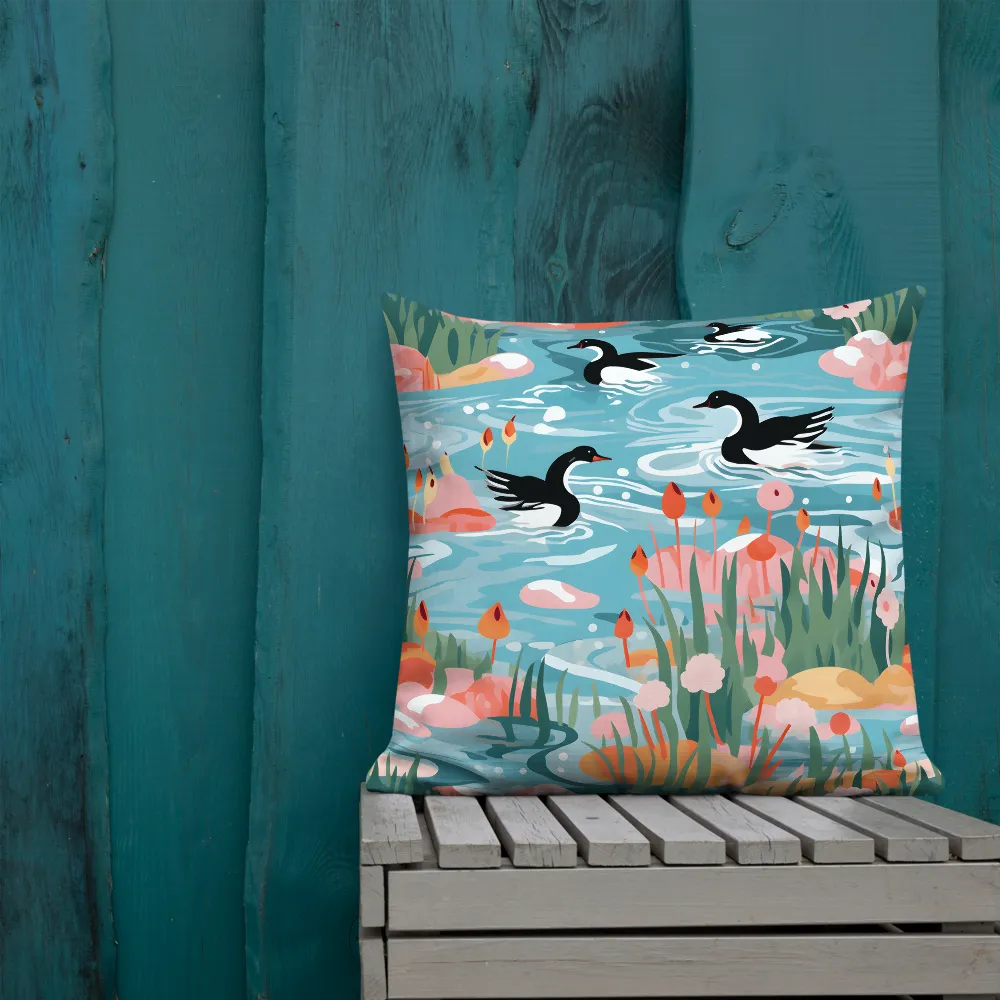 Serenity in Aquatic Harmony | Pillow | 22″×22″