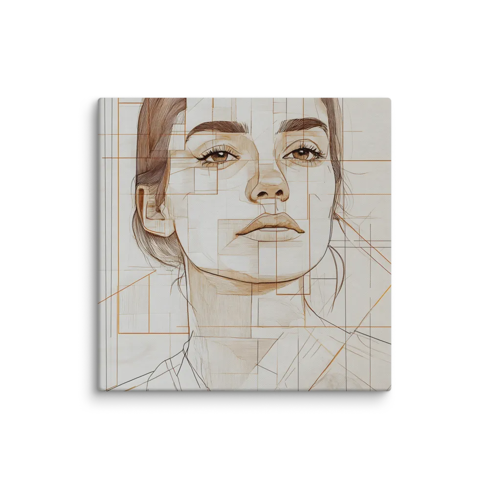 Geometric Serenity: A Minimalist Portrait