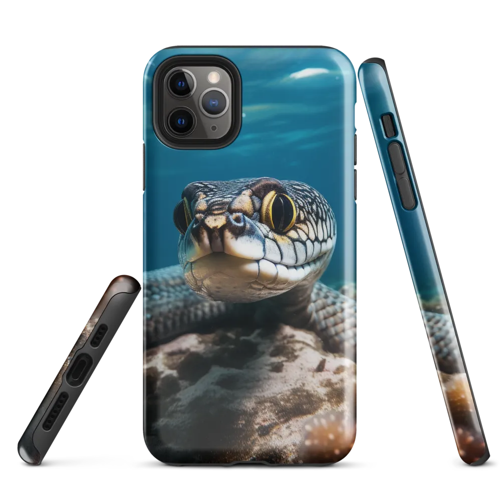 Underwater Majesty: The Serpent's Gaze | Phone Case |  11 Pro Max | Tough Case | Glossy