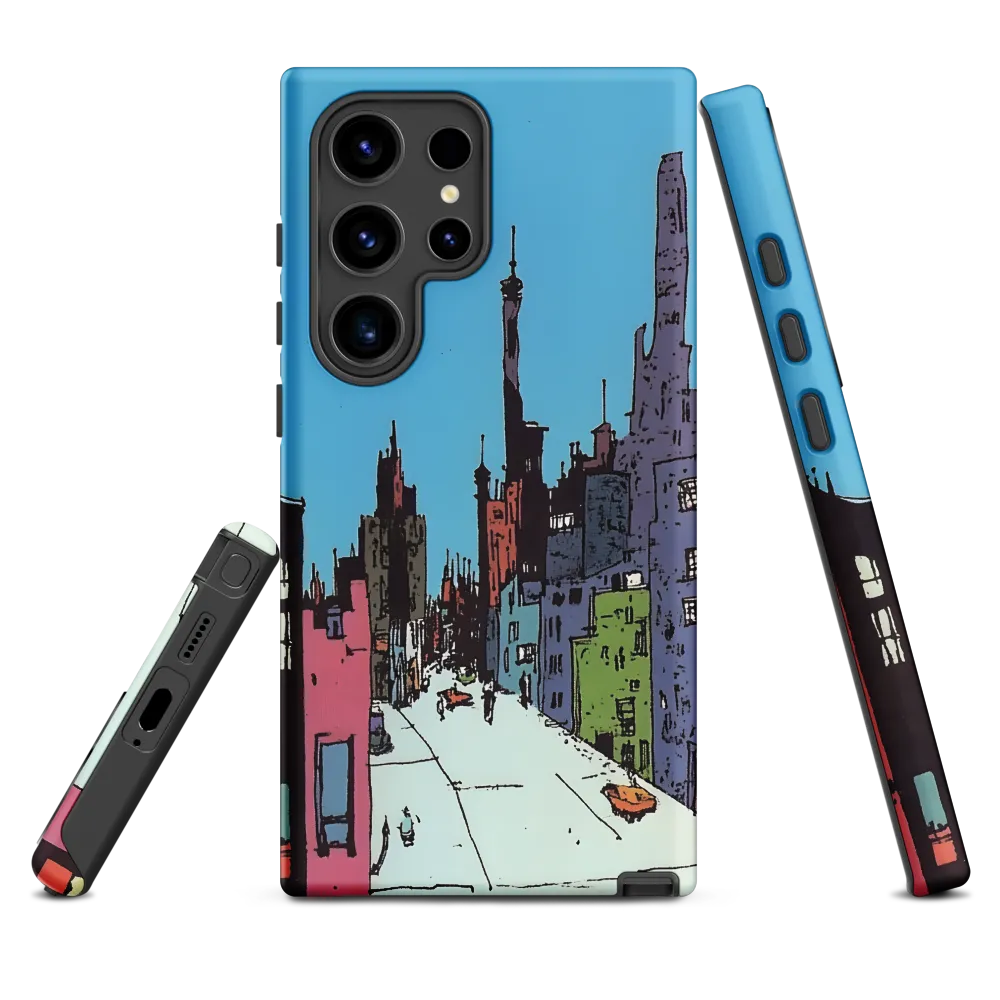 Vibrant Cityscape under the Moon