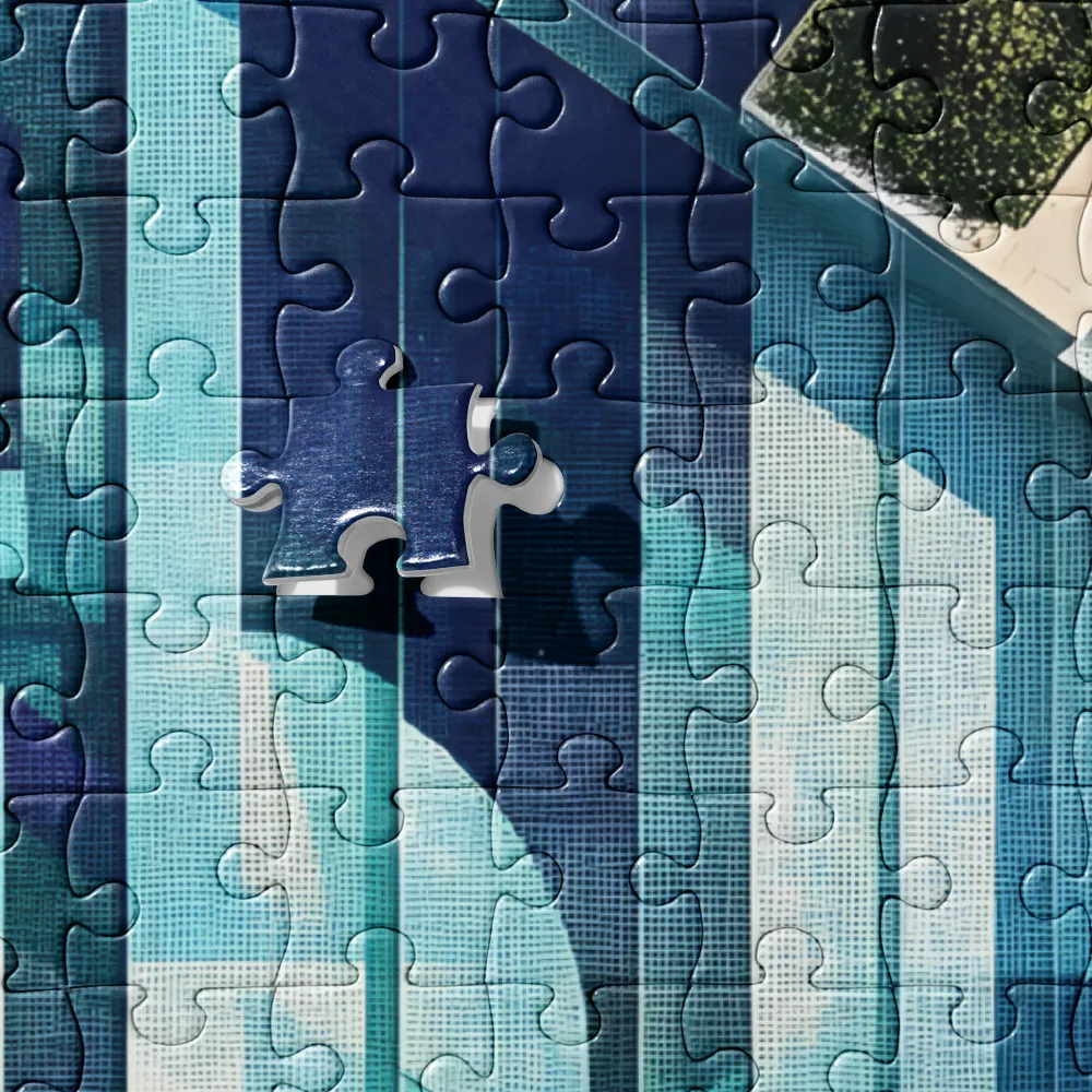 Aerial Harmony: The Geometry of Water | Jigsaw Puzzle | 252 pieces