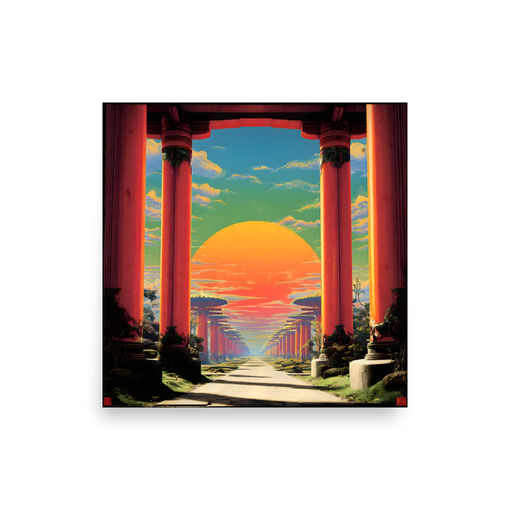 Avenue of Crimson Gates 
 Poster | 18″x 18″