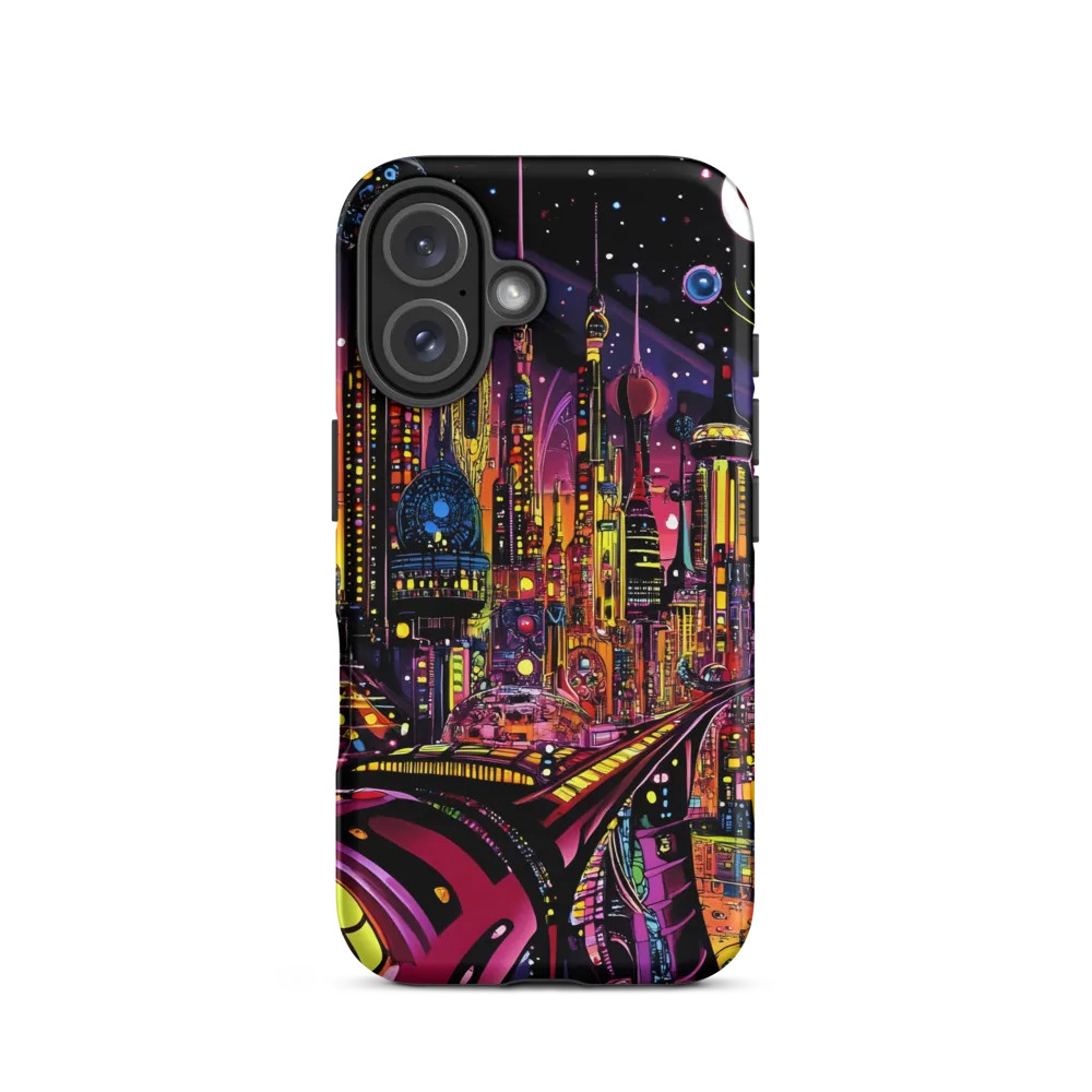 Neon Odyssey: A Journey Through Futuristic Realms | Phone Case