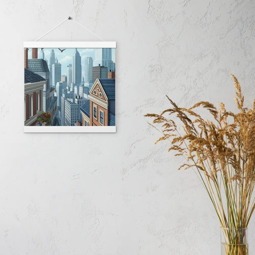 Urban Symphony | Poster With White Wood Hanger | 12″×12″