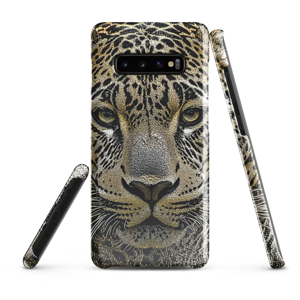 The Majestic Gaze: Portrait of a Leopard | Phone Case |  S10 Plus | Snap Case | Glossy