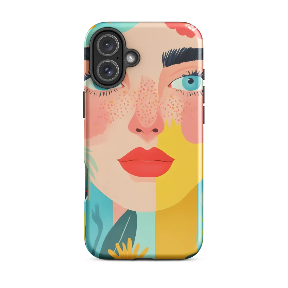 Floral Serenity: A Modern Portrait