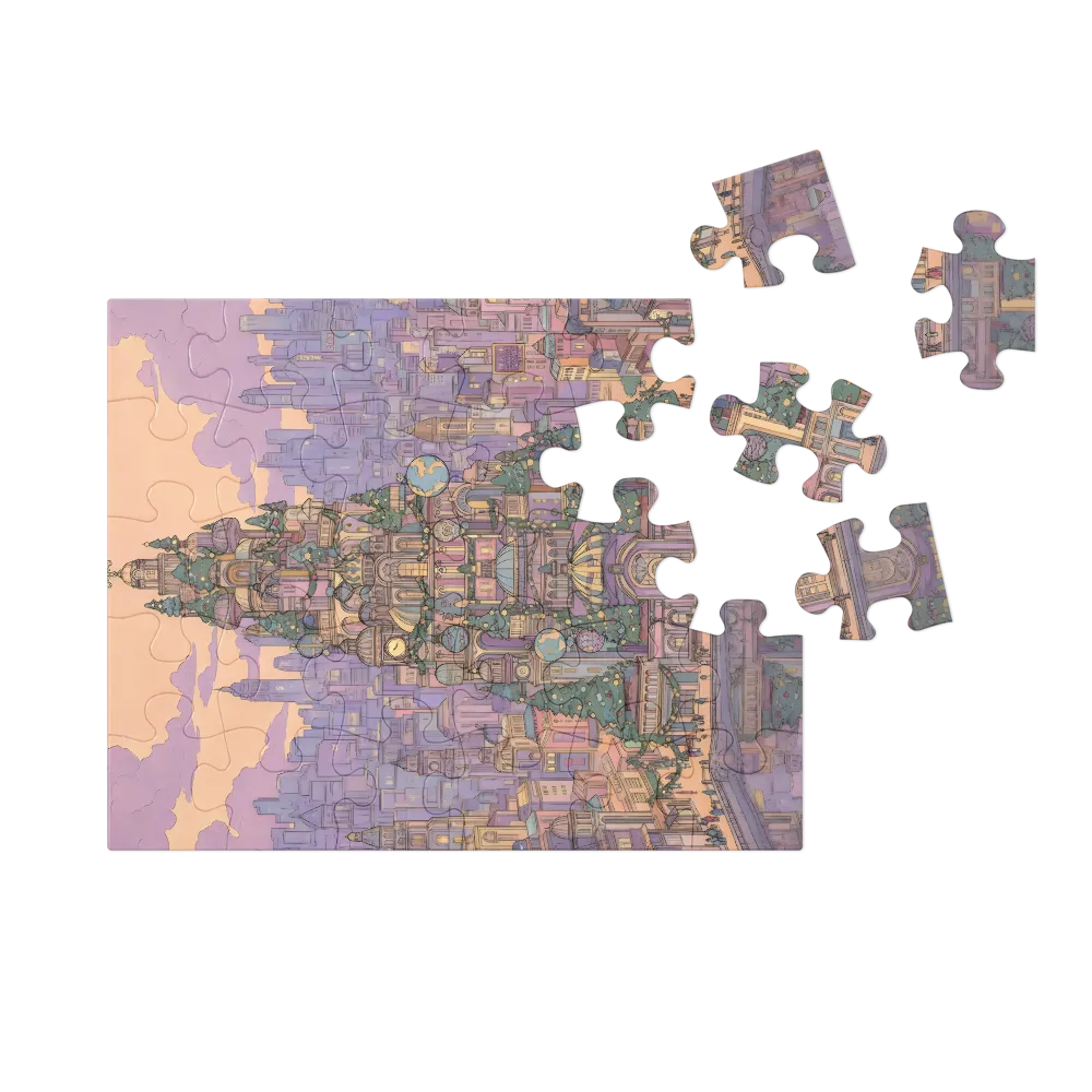 Yuletide Tower 
 Jigsaw Puzzle in Tin Box