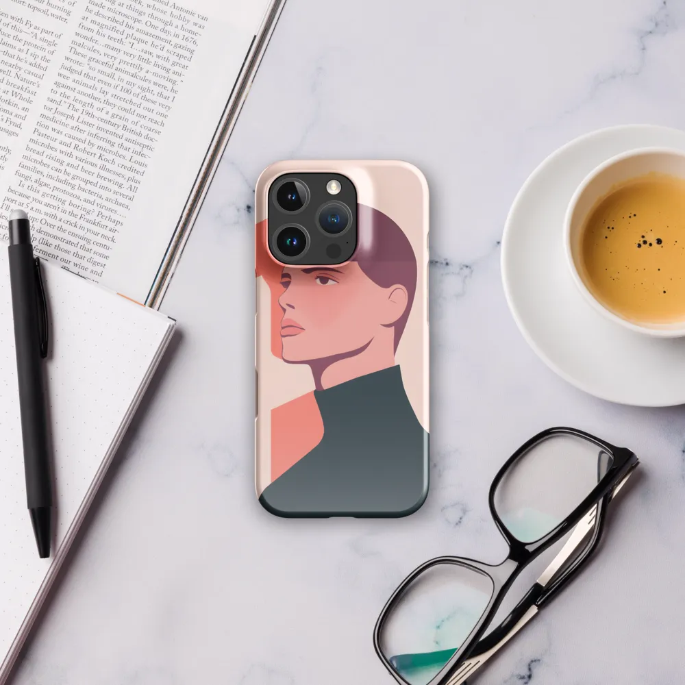 Contemplative Portrait in Minimalism | Phone Case |  16 Pro | Snap Case | Glossy