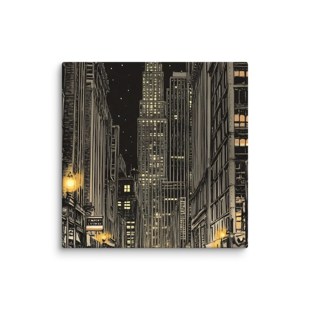 Whispers of the Night City | Canvas | 6″×6″