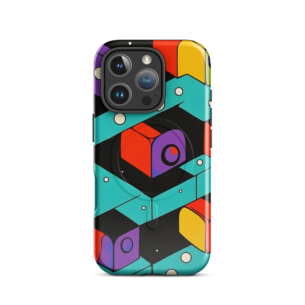 Vibrant Geometric Harmony | Phone Case |  16 Pro | MagSafe® Tough Case | Glossy