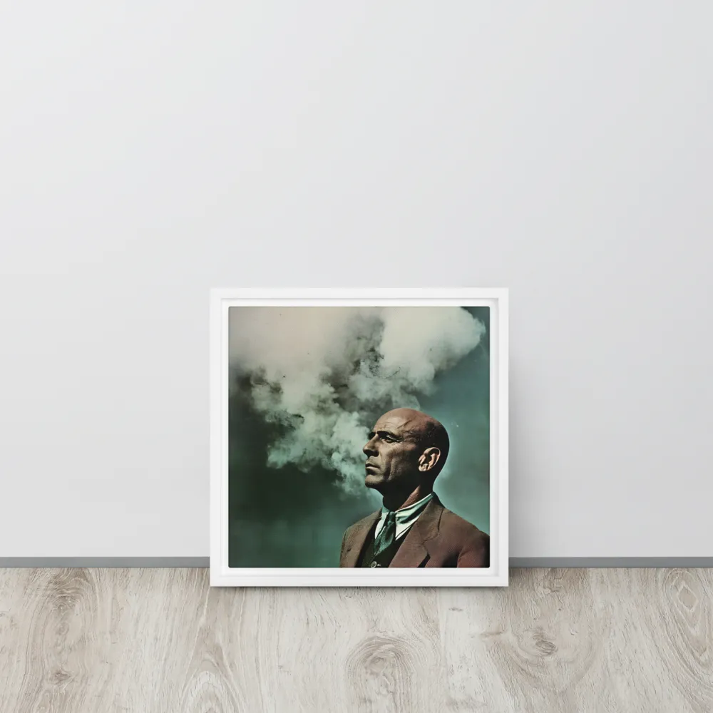 Clouded Thoughts | Canvas with White Frame | 12″×12″