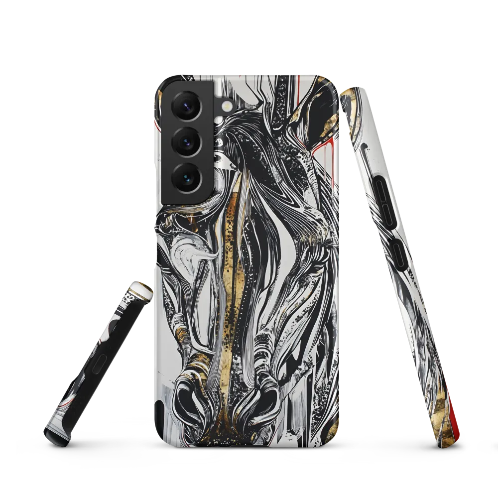 Ethereal Majesty: The Abstract Zebra | Phone Case |  S22 | Snap Case | Matte