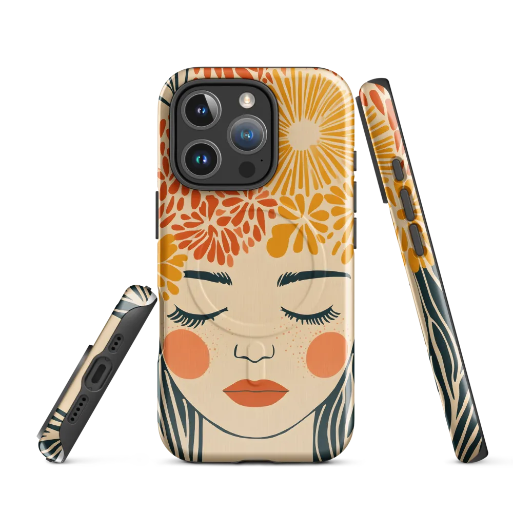 Serenity in Bloom | Phone Case |  16 Pro | MagSafe® Tough Case | Glossy