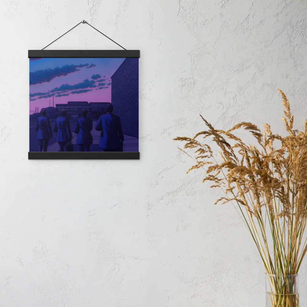 The Twilight Stroll | Poster With Black Wood Hanger | 12″×12″