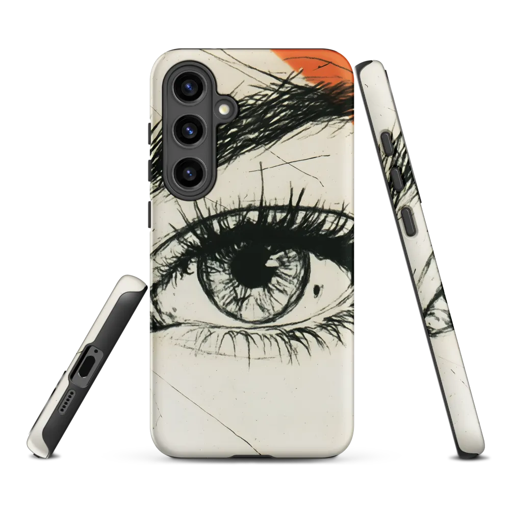 Study of an Eye with Orange Accent