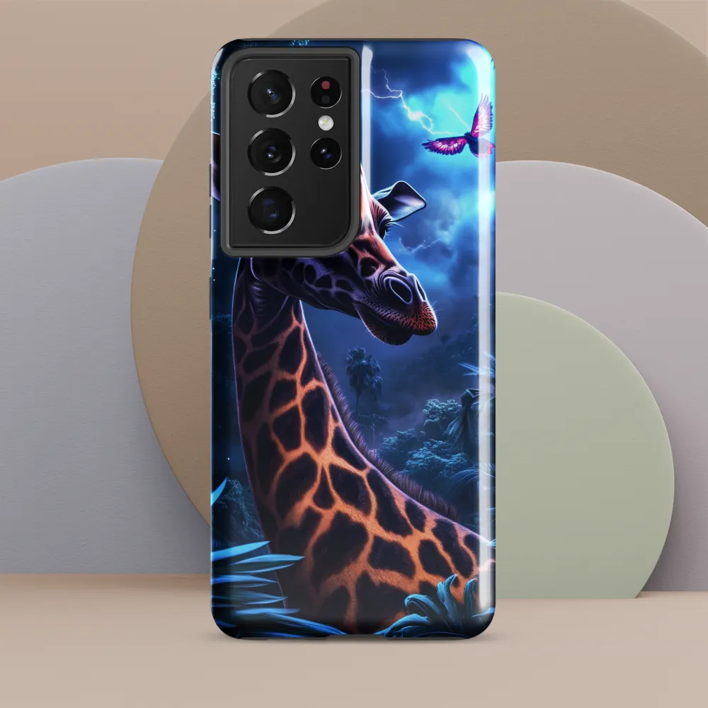 Mystical Giraffe in Twilight Jungle
