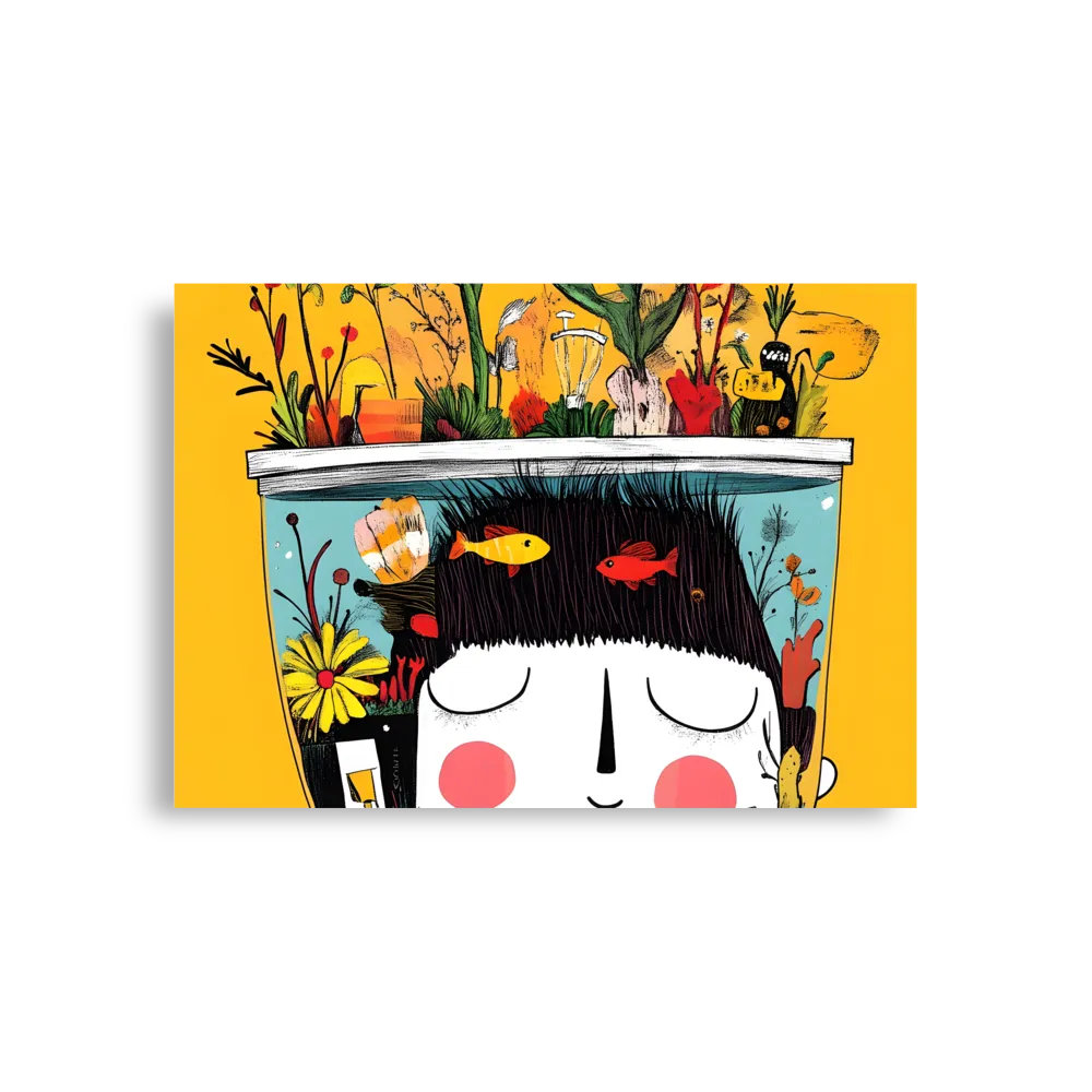 Whimsical Garden Head | Poster | A1 (23.3″×33.1″)