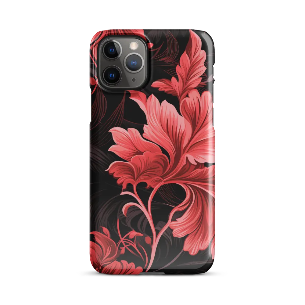 Tropical Elegance in Red | Phone Case |  11 Pro | Snap Case | Glossy
