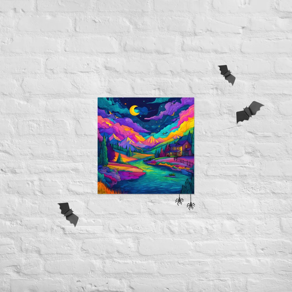 Prismatic River Retreat 
 Poster | 18″x 18″