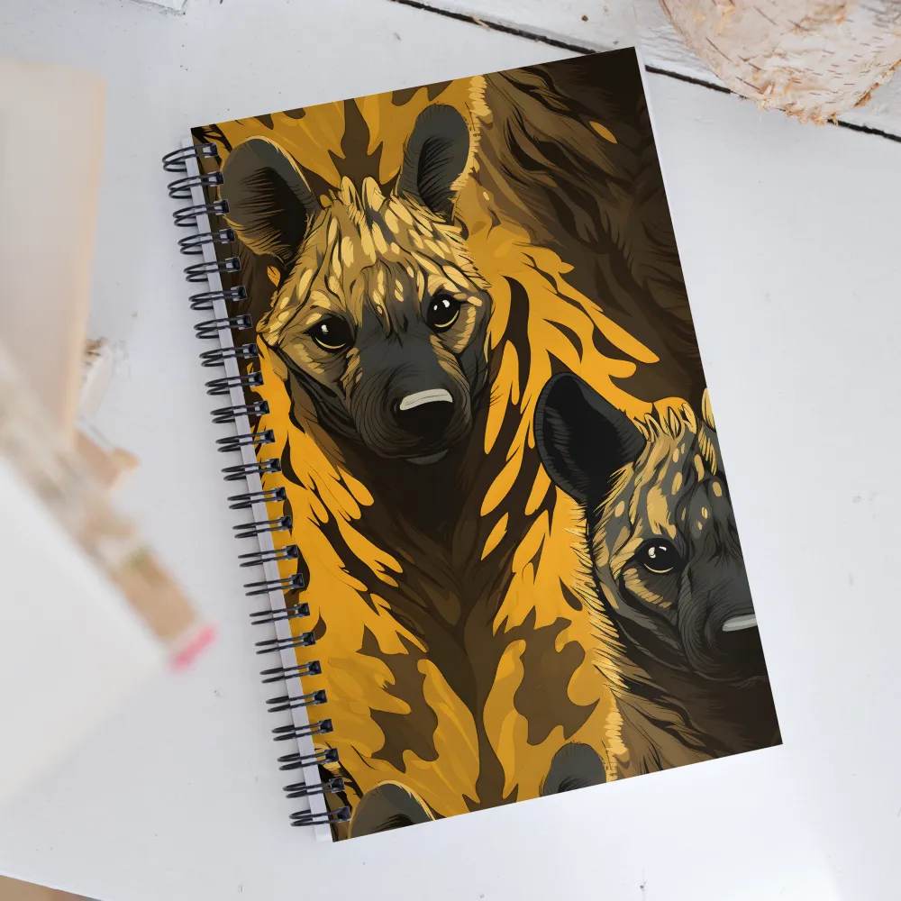 The Call of the Wild: Hyena Harmony | Spiral Notebook