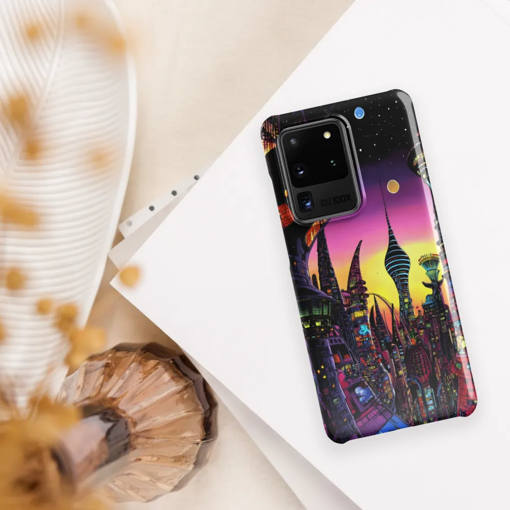 Futuristic Cityscape at Dusk | Phone Case |  S20 Ultra | Snap Case | Glossy