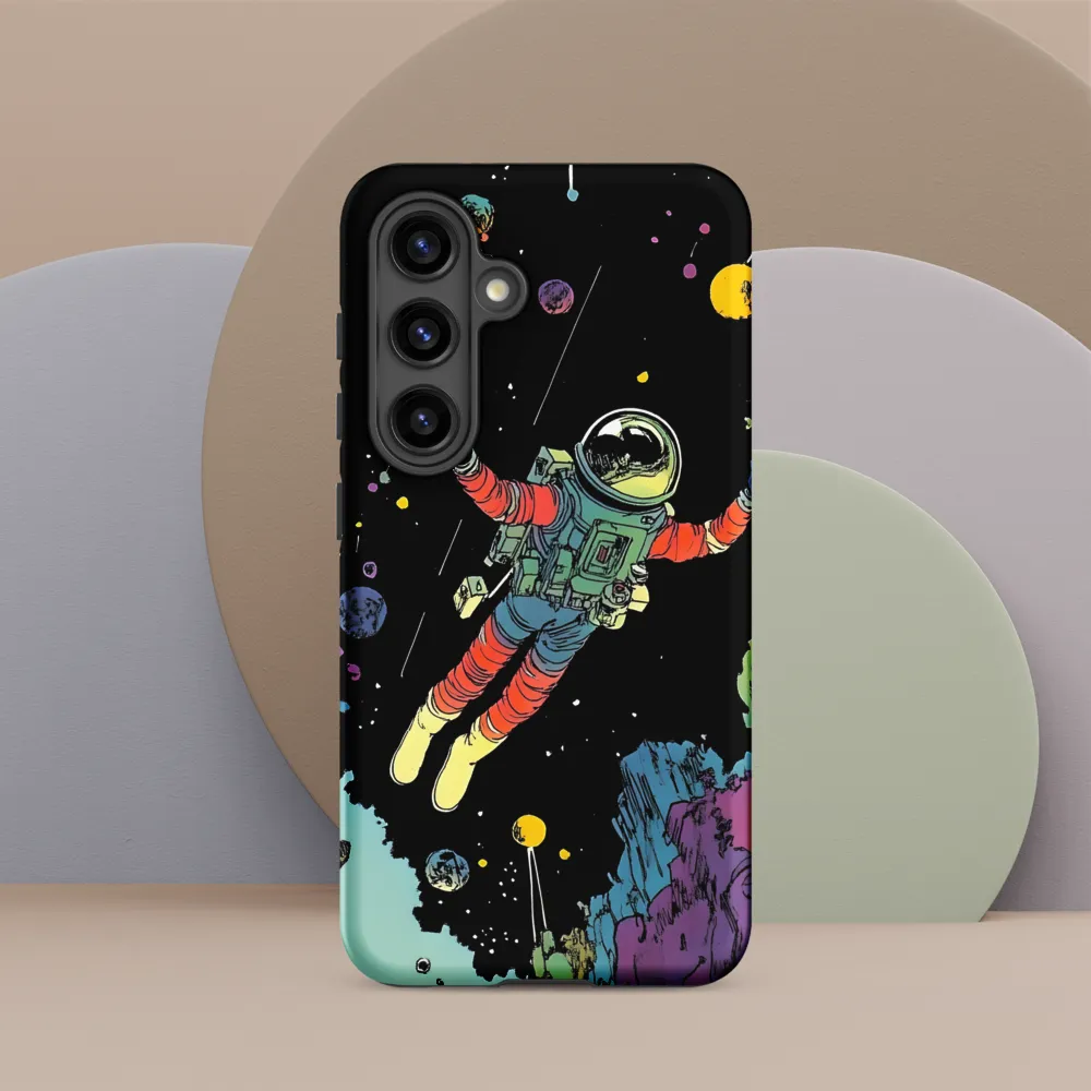 Celestial Voyage: The Astronaut's Journey | Phone Case |  S24 | Tough Case | Matte