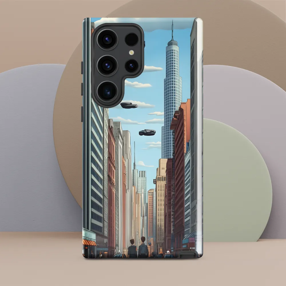 Futuristic Stroll through the Urban Skyline