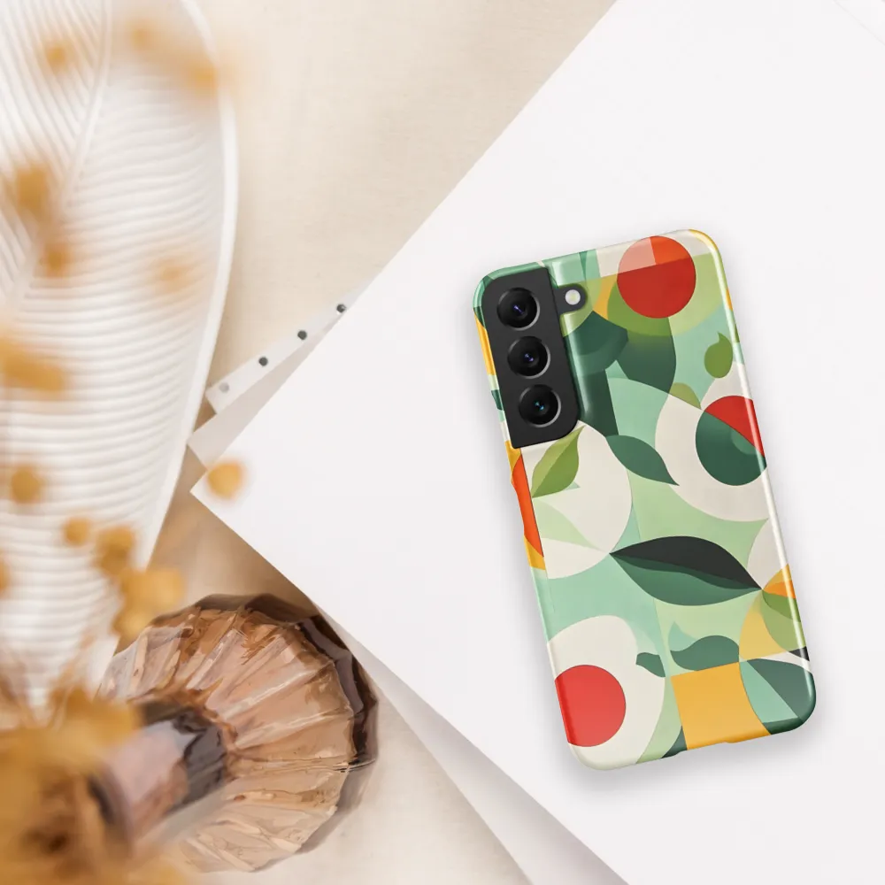 Harmony in Shapes: A Playful Abstract Design | Phone Case |  S22 | Snap Case | Glossy