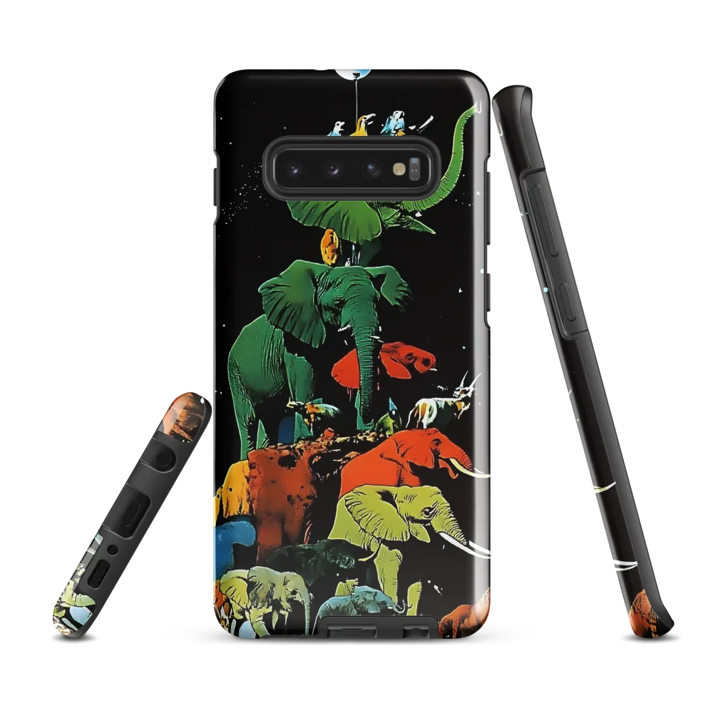 The Playful Tower of Elephants | Phone Case |  S10 Plus | Tough Case | Glossy