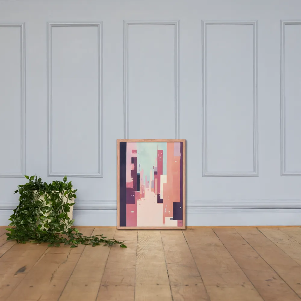 Tranquil Cityscape | Poster with Red oak Frame | 18″×24″
