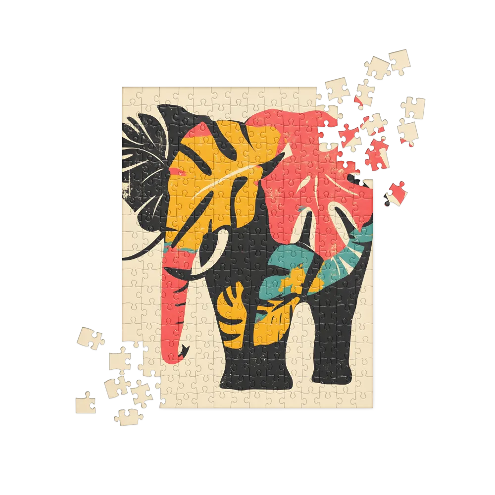 Tropical Elegance: The Elephant's Dance | Jigsaw Puzzle | 252 pieces