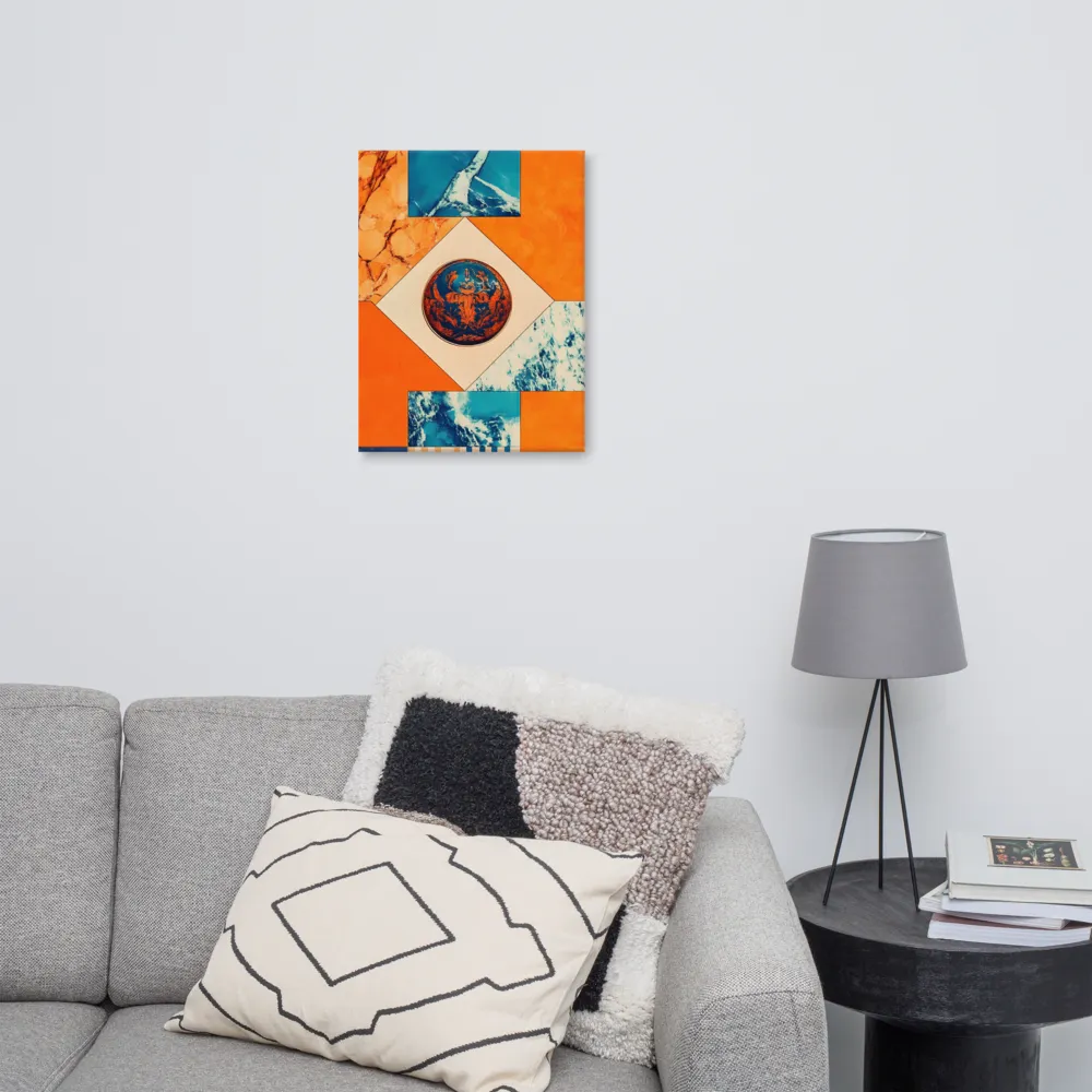 Harmonious Encounters: Abstract Geometry | Canvas | 18″×24″