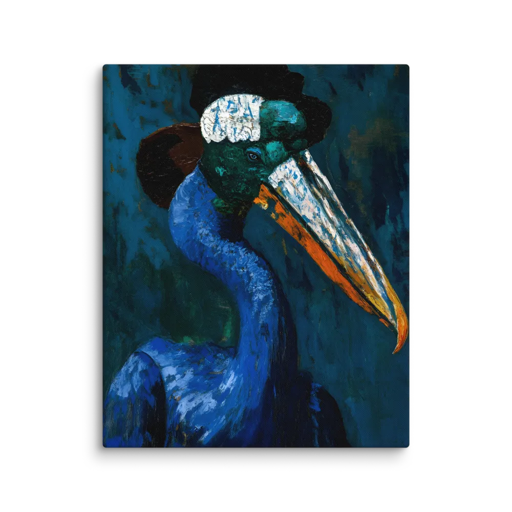 Majestic Absurdity: The Hat-Wearing Bird | Canvas | 24″×30″