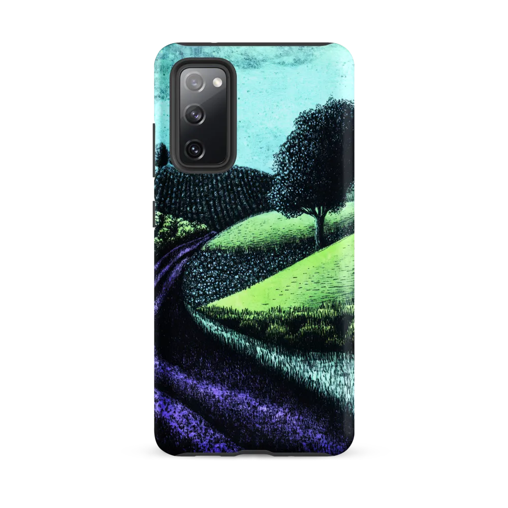 Winding Serenity: A Modern Landscape | Phone Case |  S20 FE | Tough Case | Matte
