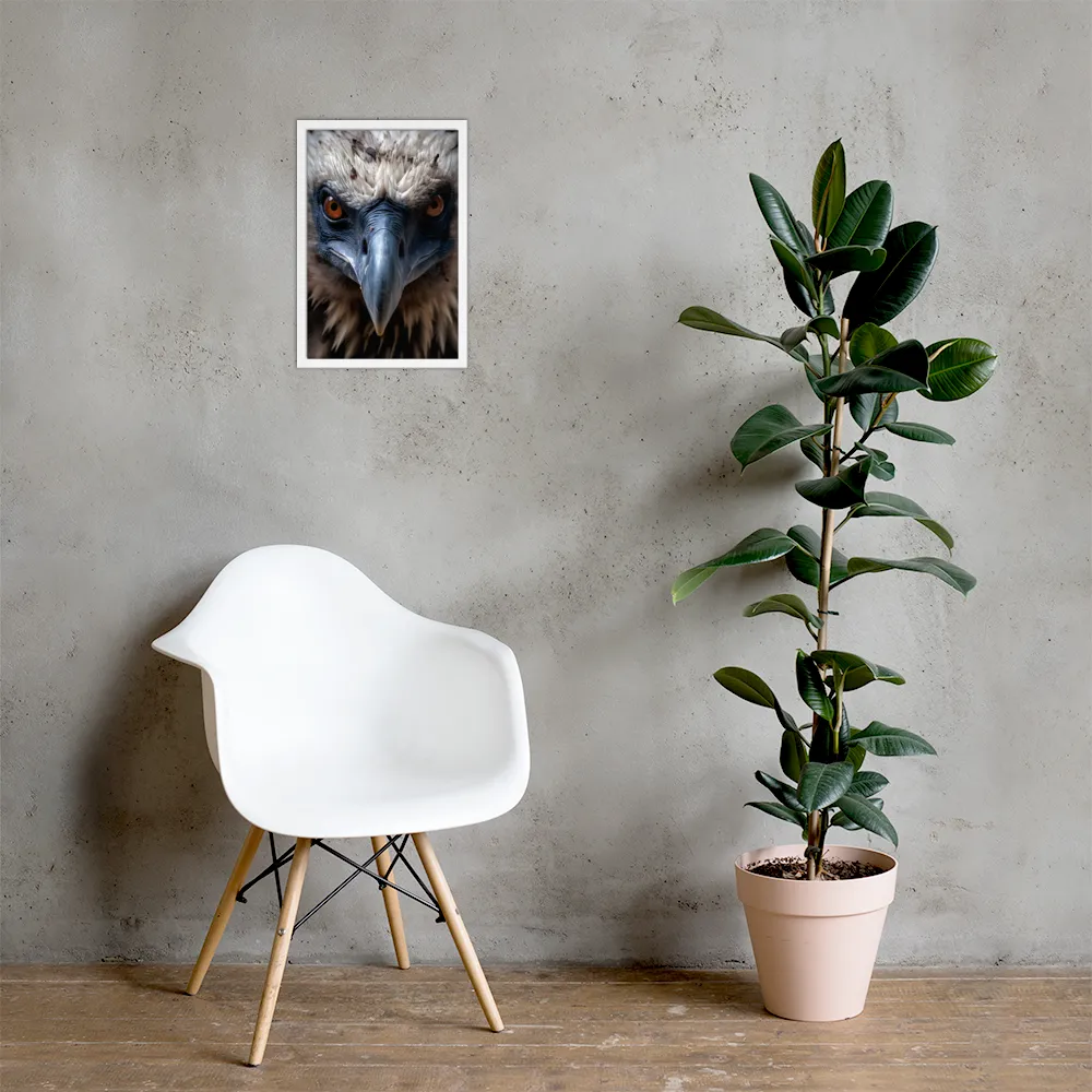 The Gaze of Strength | Poster with White Frame | 12″×18″